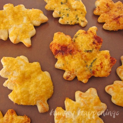 Kid Friendly Thanksgiving Recipes - Perfect Nanny Match - leaf-shaped-crescent-rolls-with-shredded-cheese-paprika-and-parsley-for-Thanksgiving-dinner-copy-400x400