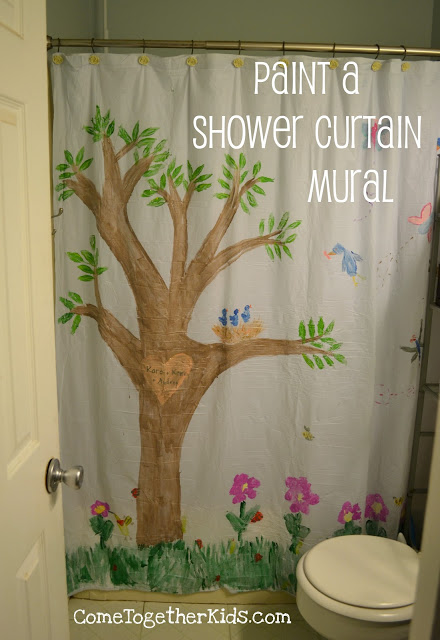 100 Things You Can Buy From the Dollar Tree and Use in Play - Perfect Nanny Match - shower_curtain_mural